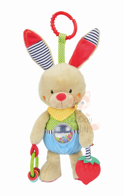 Auguste the rabbit activity toy blue red green strawberry 
